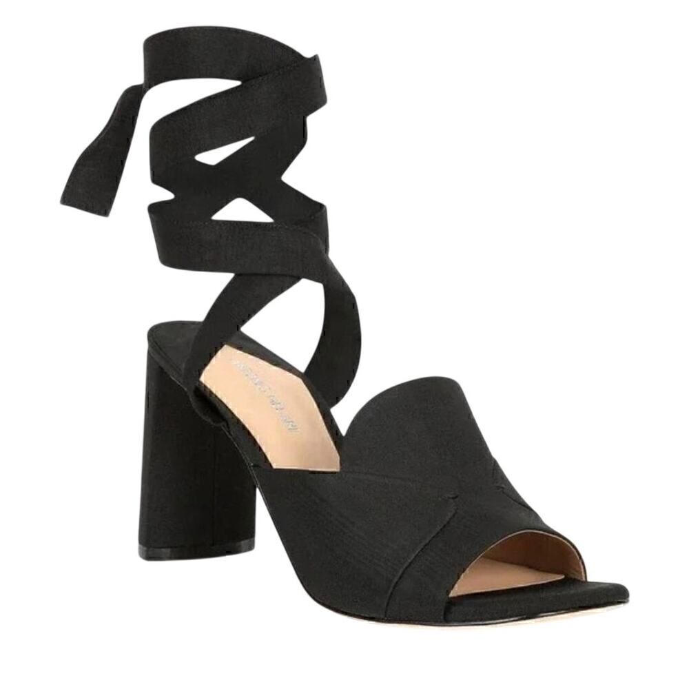 Antonio Melani Margey Black Strappy Ankle Wrap Dress Sandals Size US 11M